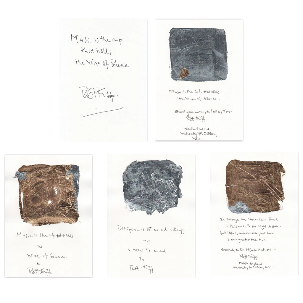 Bespoke Handwritten Aphorisms by Robert Fripp