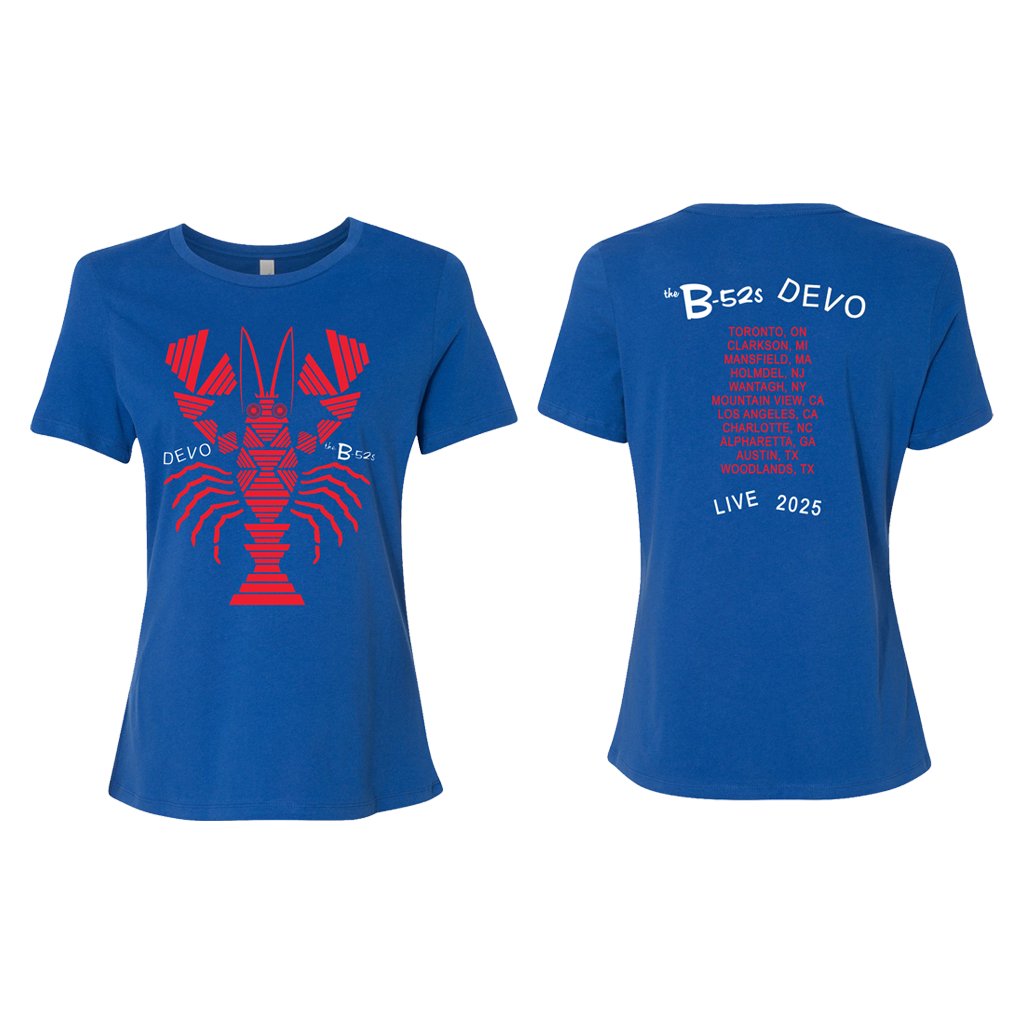 Devo and The B-52's Women's Blue T-Shirt