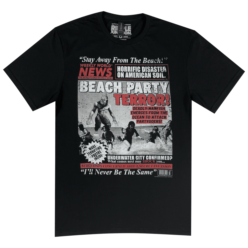 Beach Party Terror Black T-Shirt