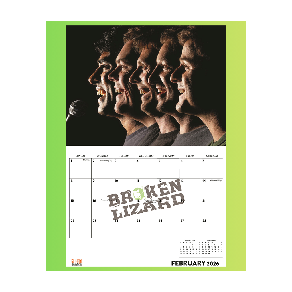 2026 Broken Lizard Calendar
