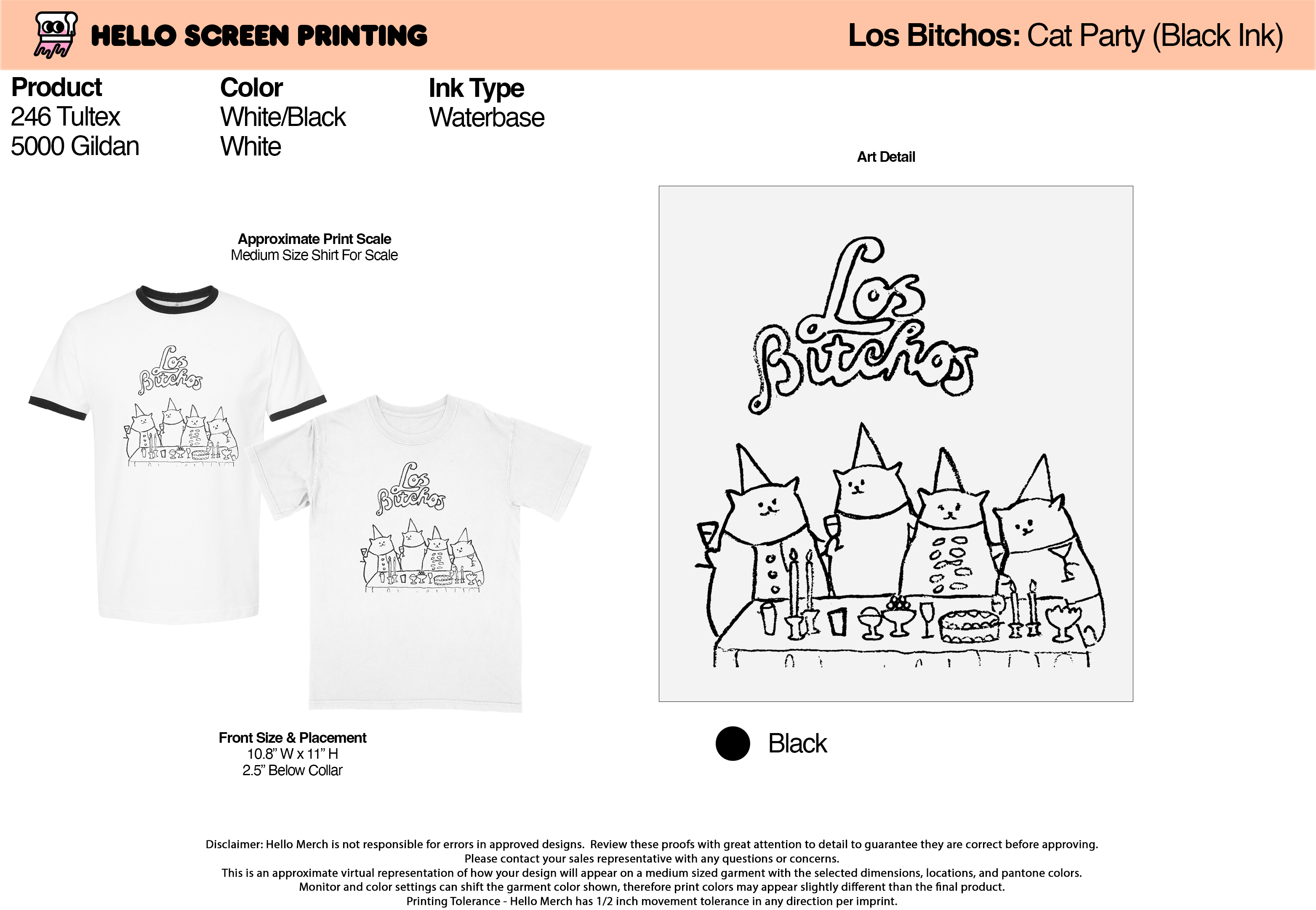 Cat Party White T-Shirt