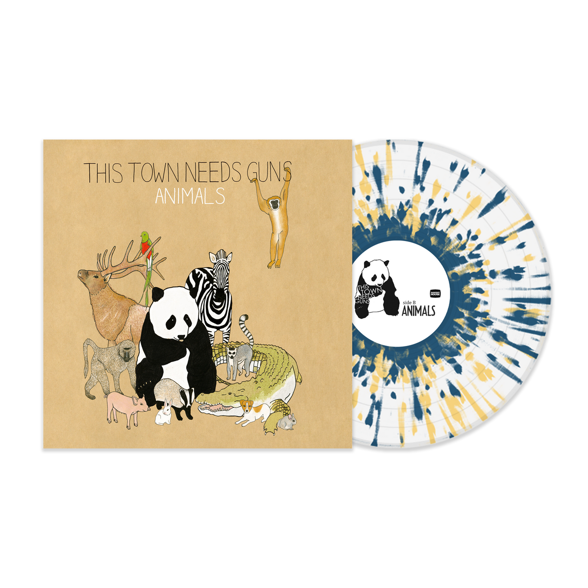 Animals - 12" Clear w/ Mustard & Aqua Blue Splatter Vinyl