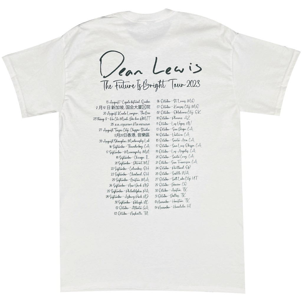 The Future is Bright White T-Shirt (USA/ASIA TOUR)