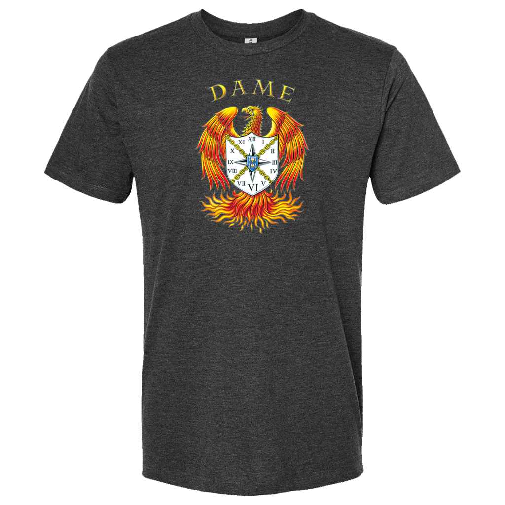 Heather Charcoal DAME Color Logo Tee