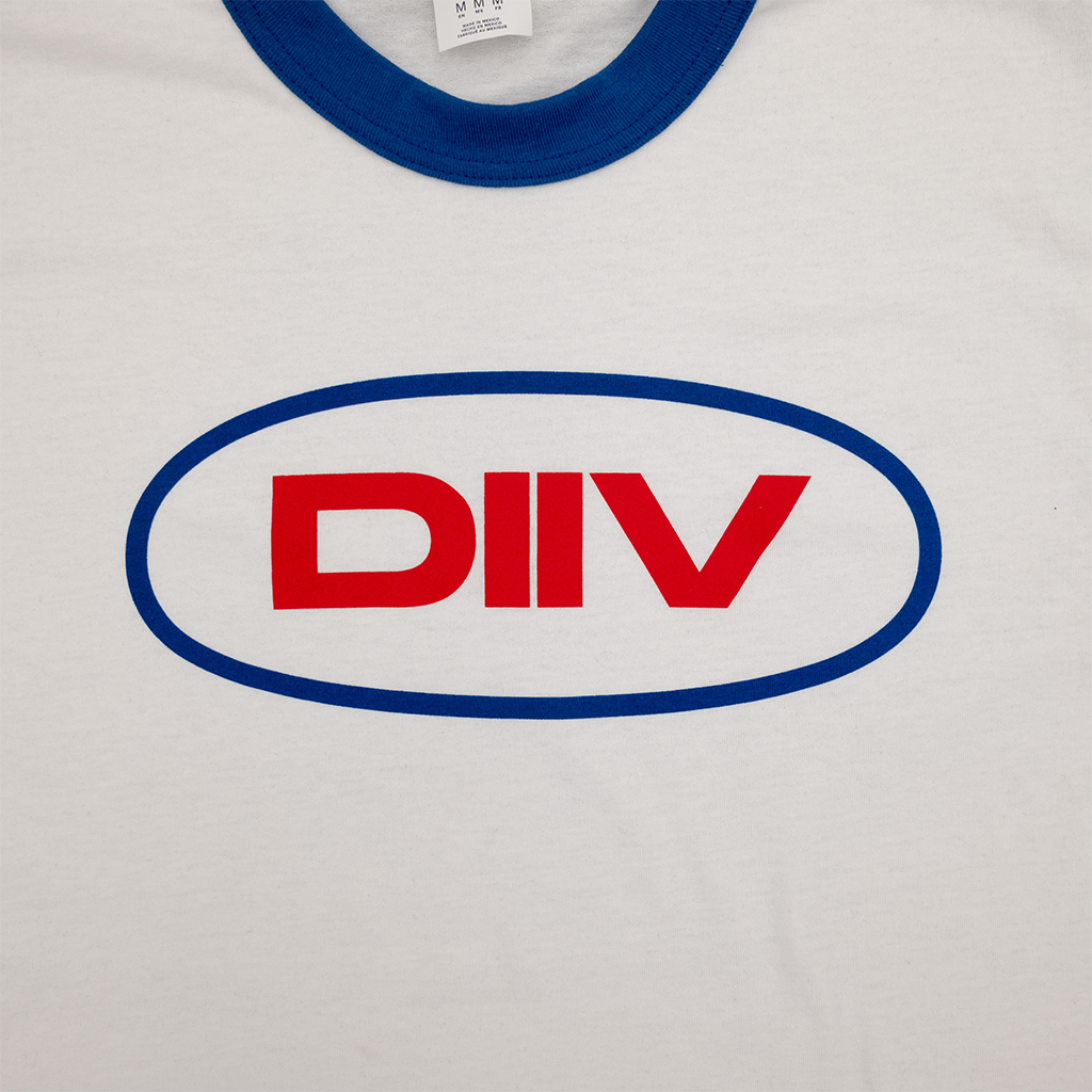 Surfer Girl White & Royal Ringer T-Shirt