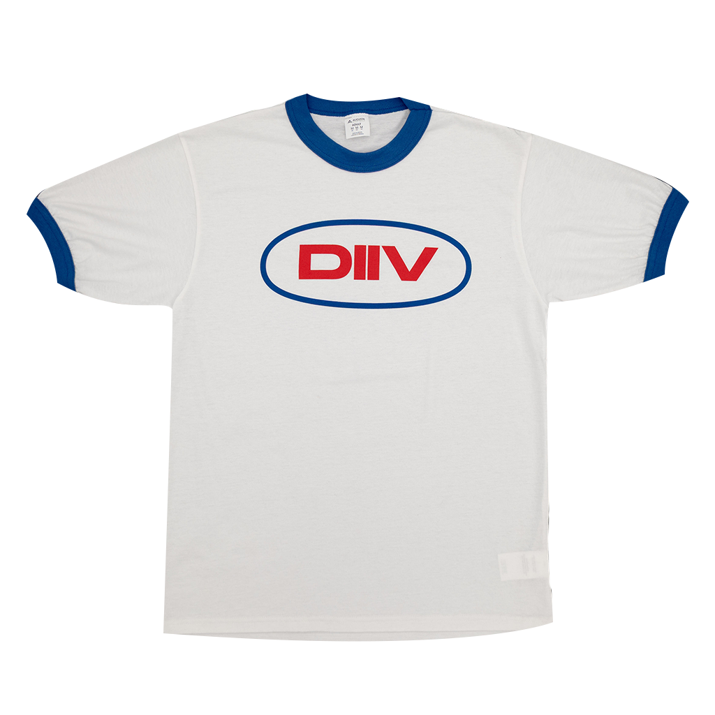 Surfer Girl White & Royal Ringer T-Shirt