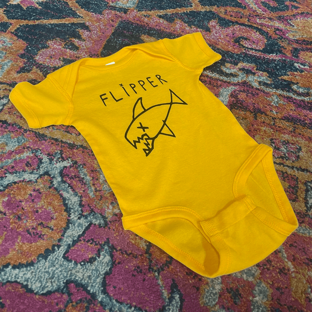 Fish Logo Yellow Onesie