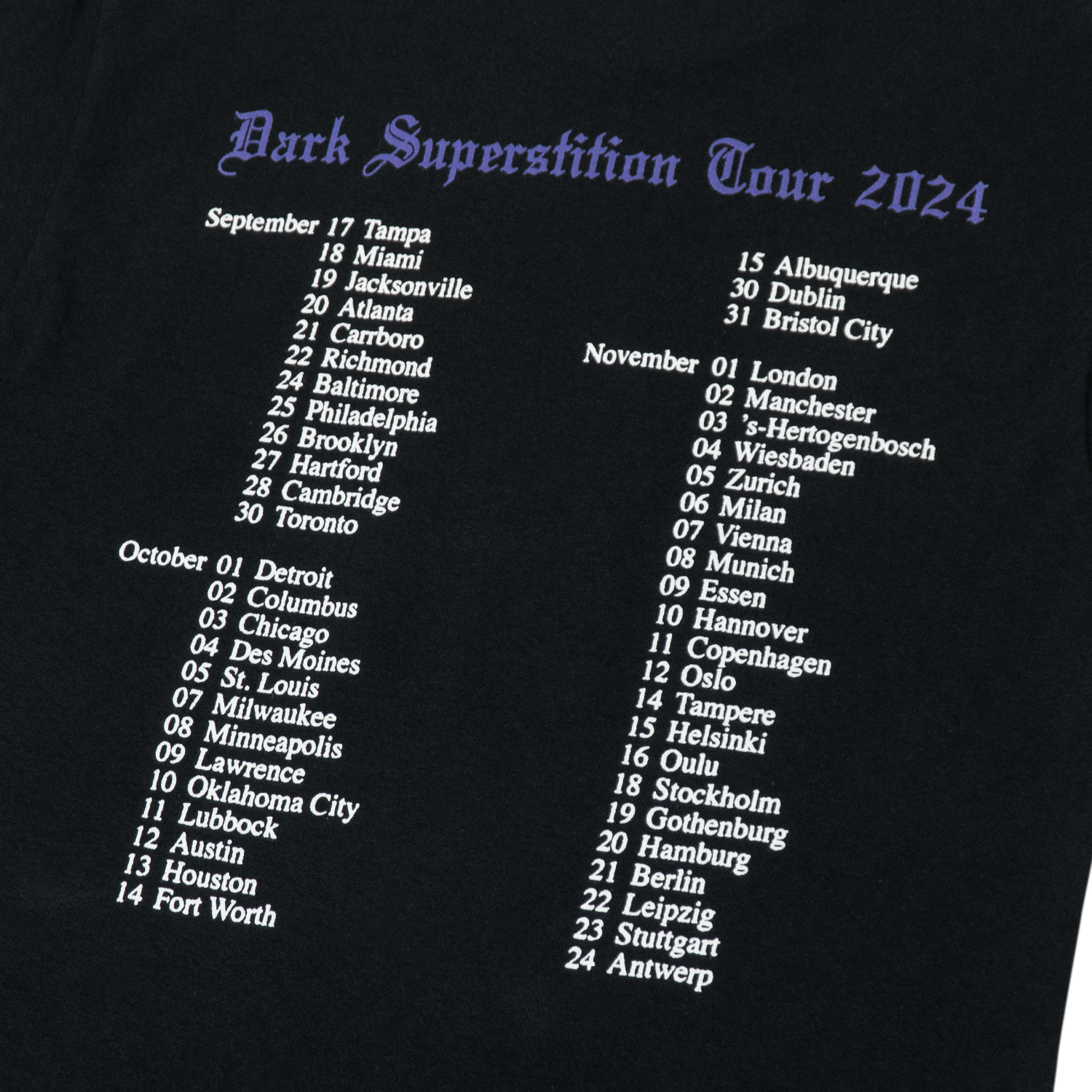 Dark Superstition Tour Tee