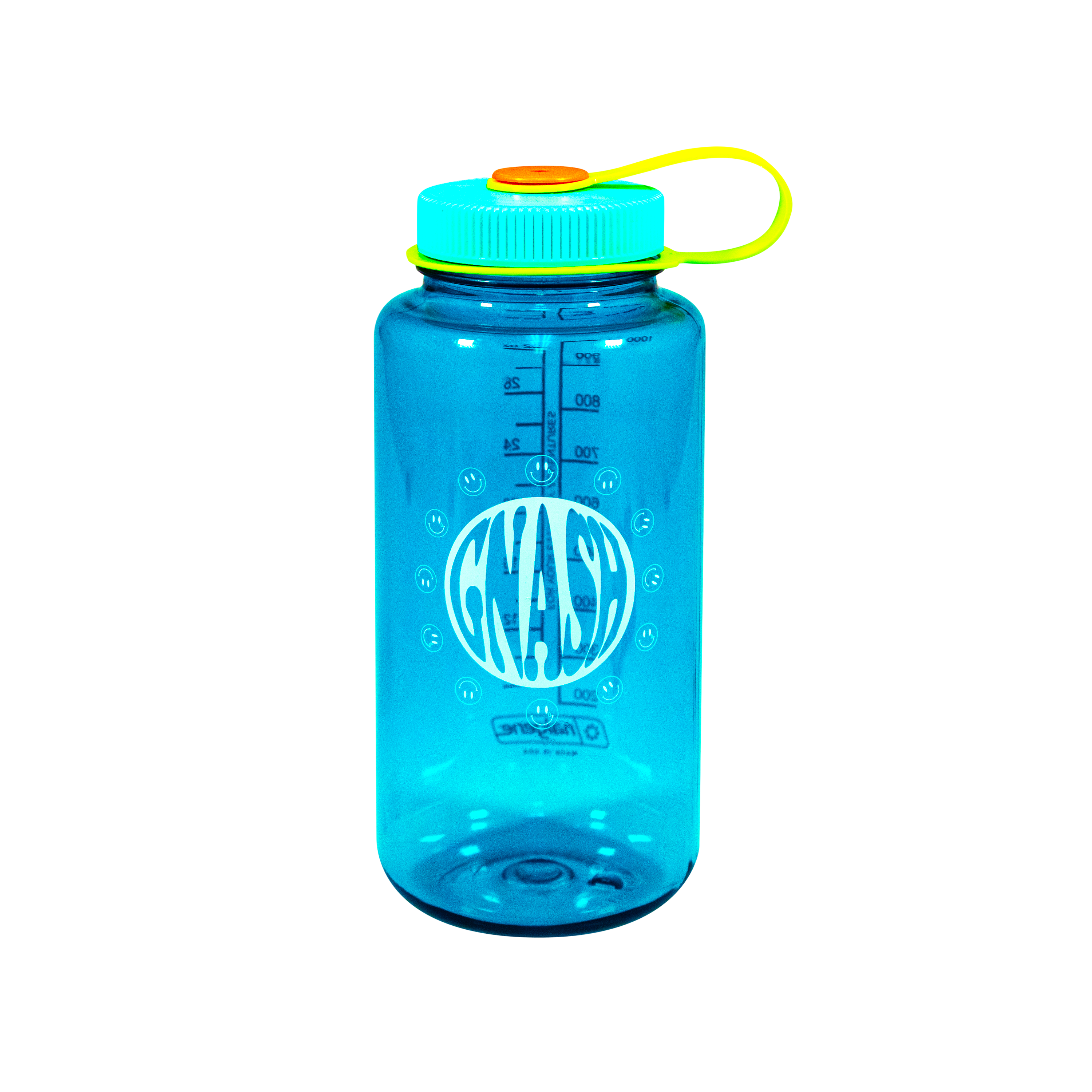 blue nalgene water bottle