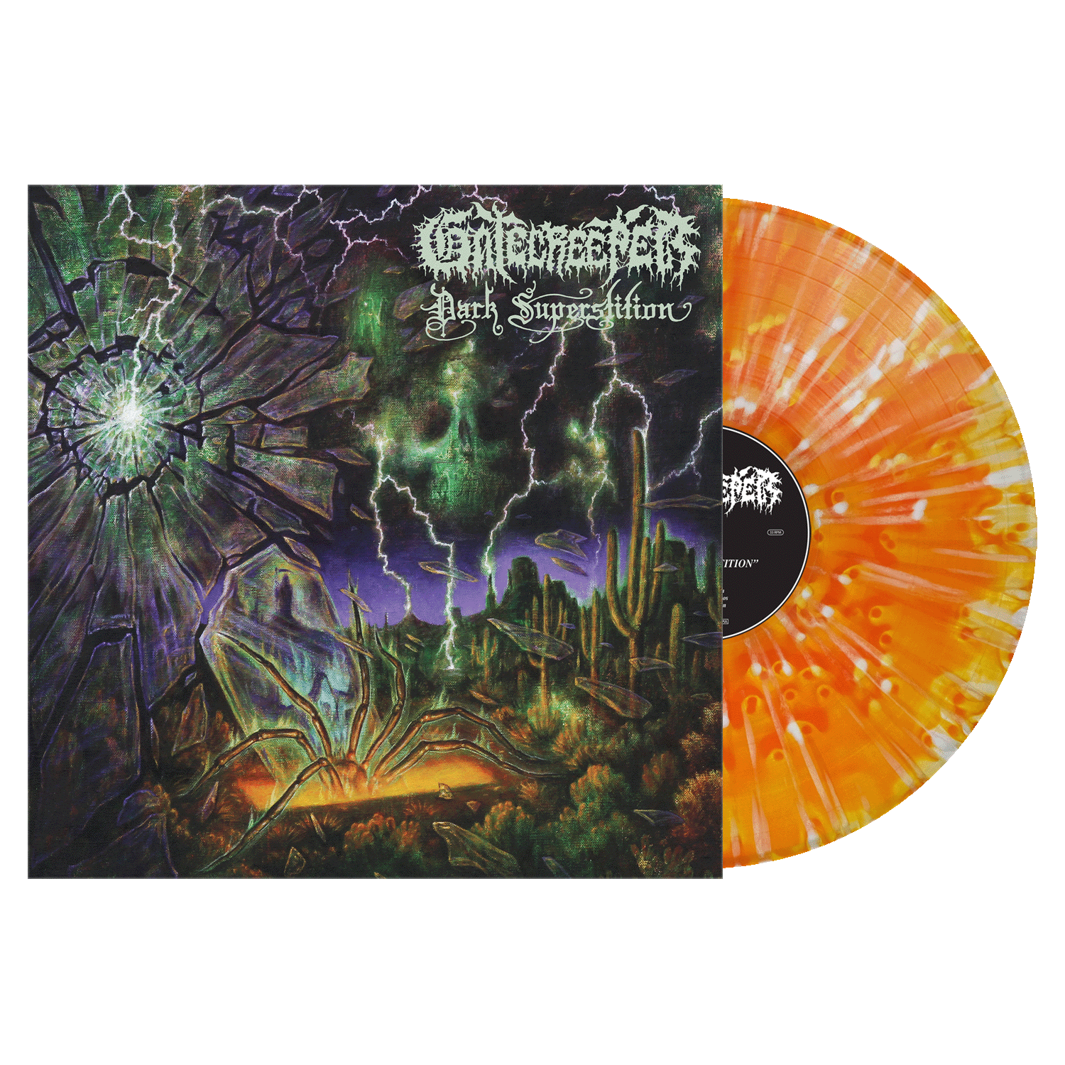 Dark Superstition Vinyl - Ghostly Orange w/White Splatter
