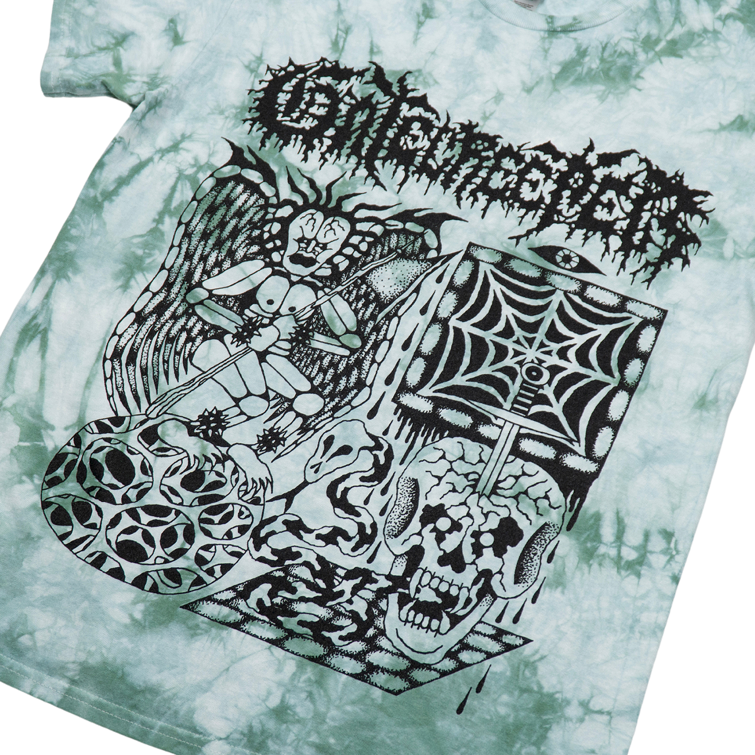 Death Maze Dye Tee - Moss