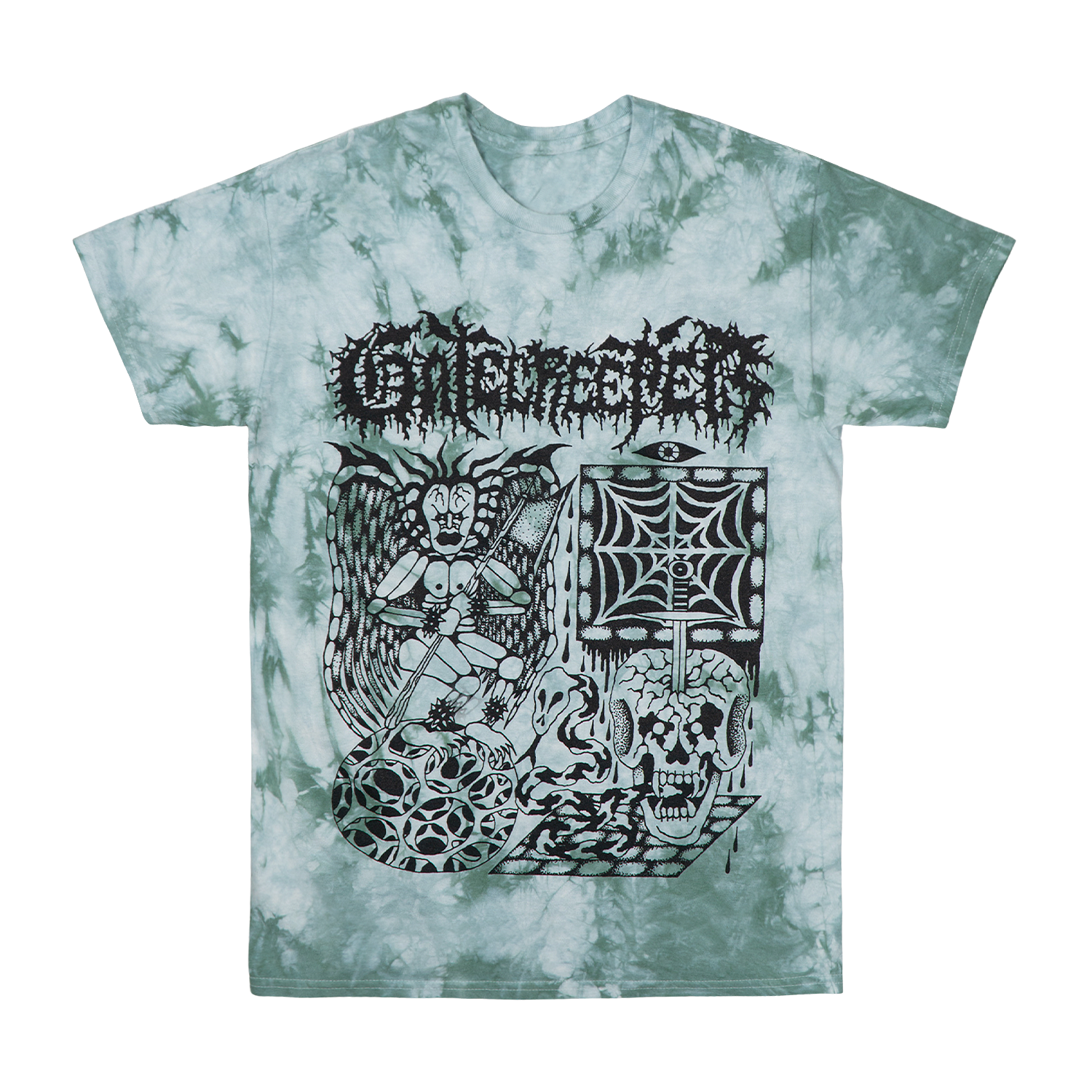 Death Maze Dye Tee - Moss