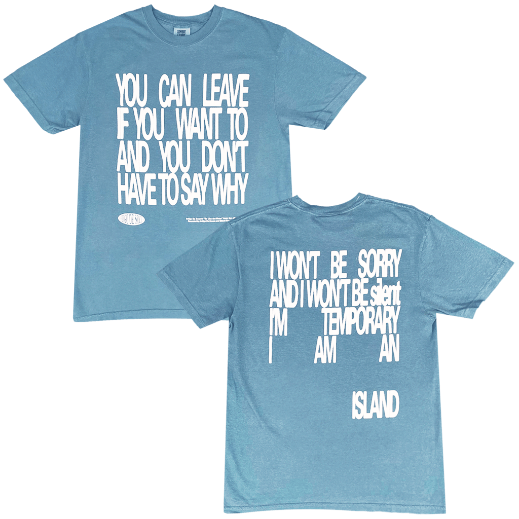 "Be Like Water" Ice Blue T-Shirt