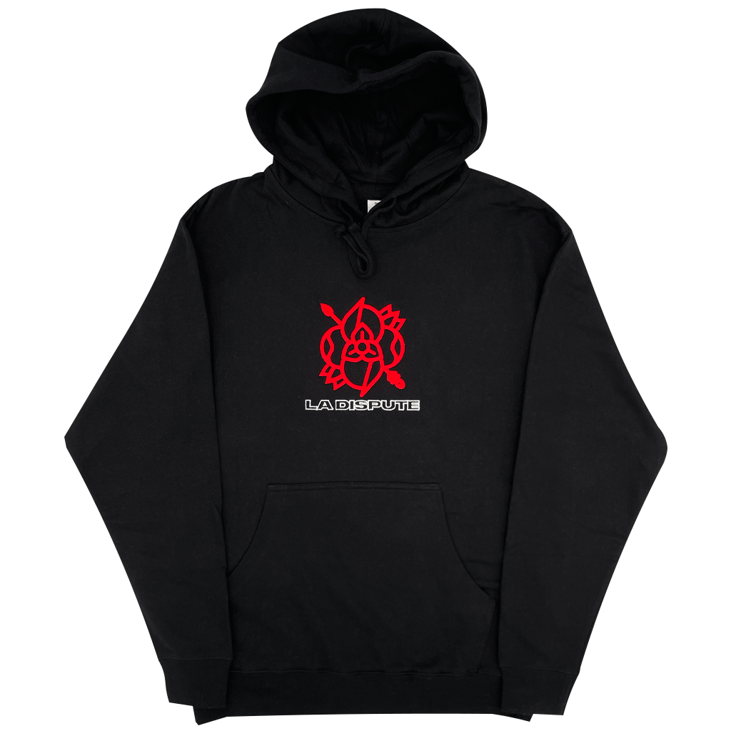 Embroidered Logo Black Hoodie