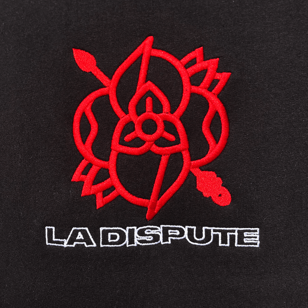 Embroidered Logo Black Hoodie