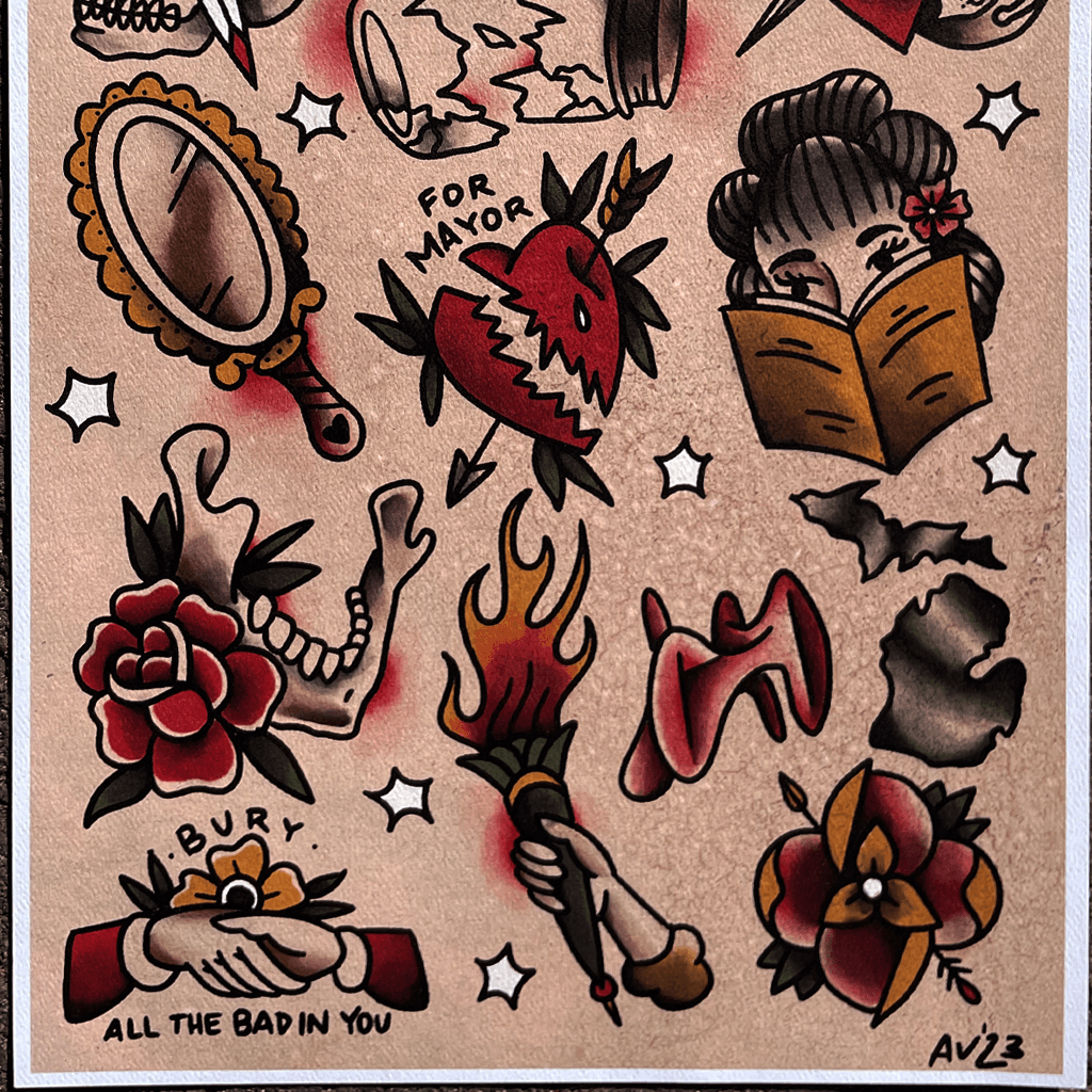 Tattoo Flash Poster