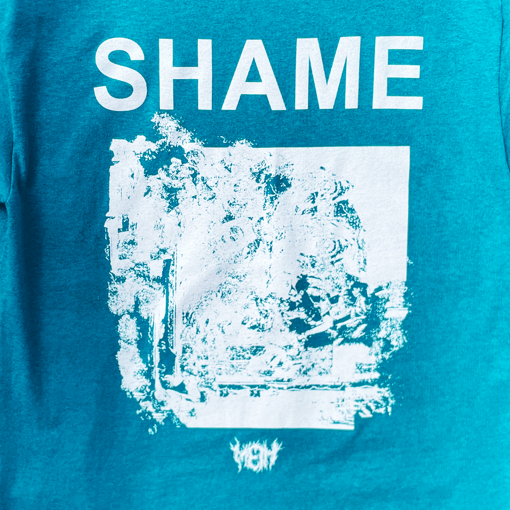 Shame White Print T-Shirt