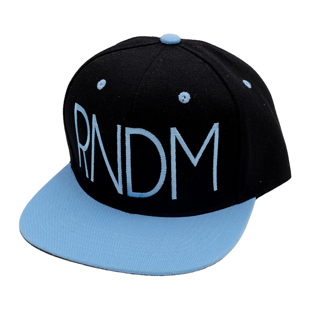 RNDM Black and Blue Embroidered Snapback