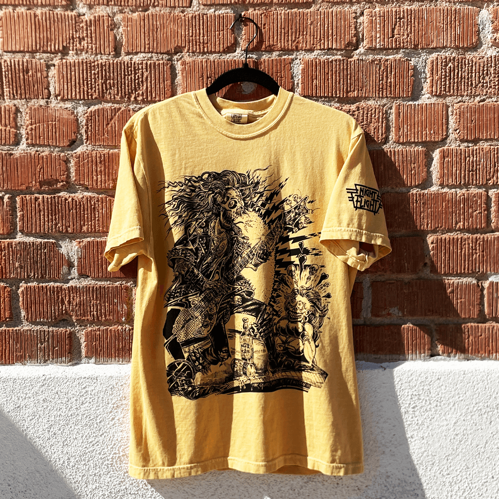 S. Clay Wilson "Metal Head" Yellow T-Shirt
