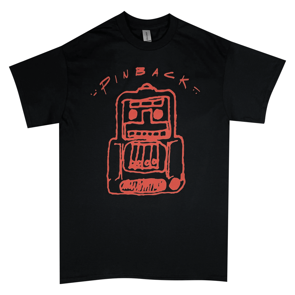 Orange Robot Black T-Shirt