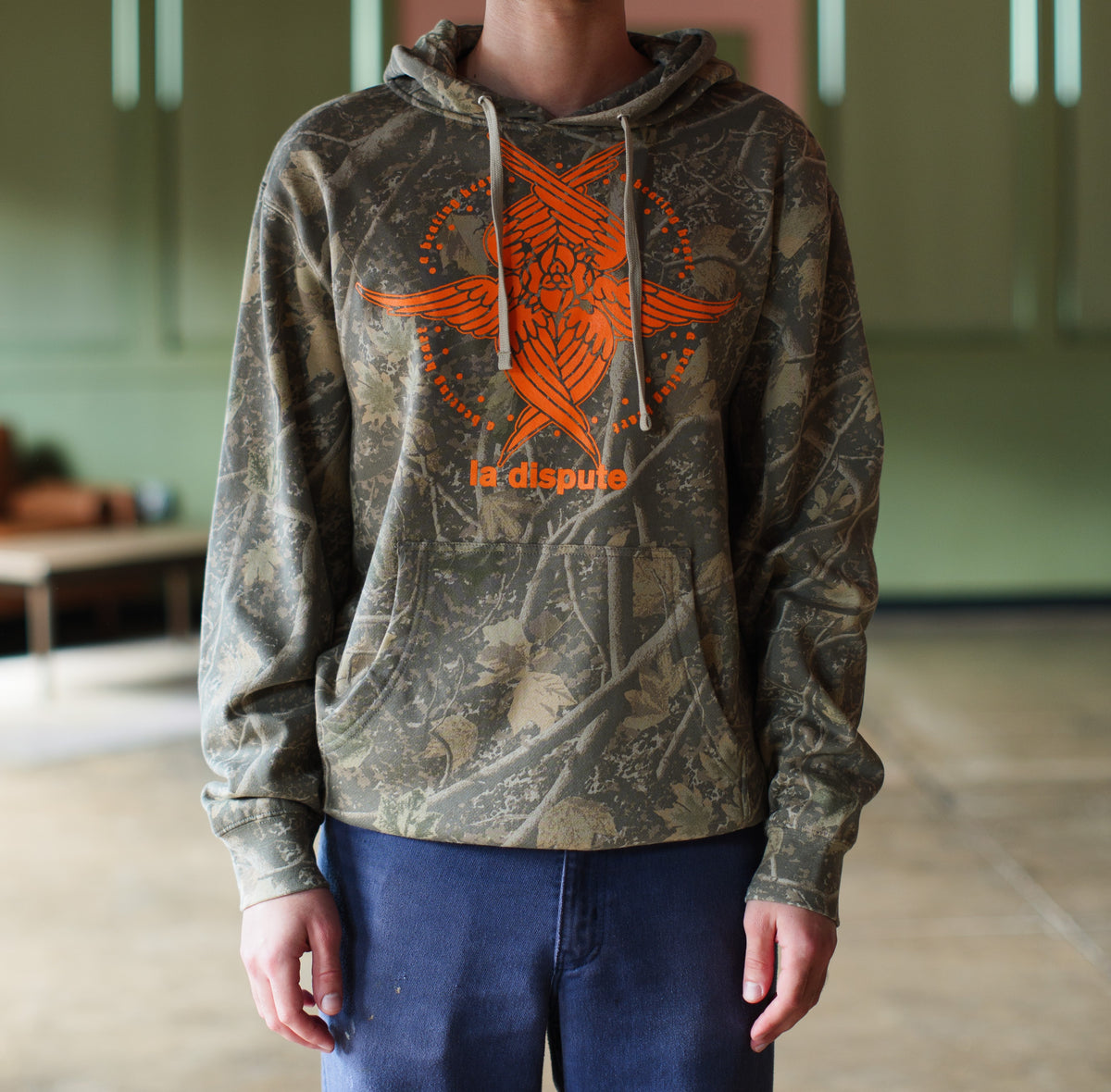 "a beating heart" camo hood