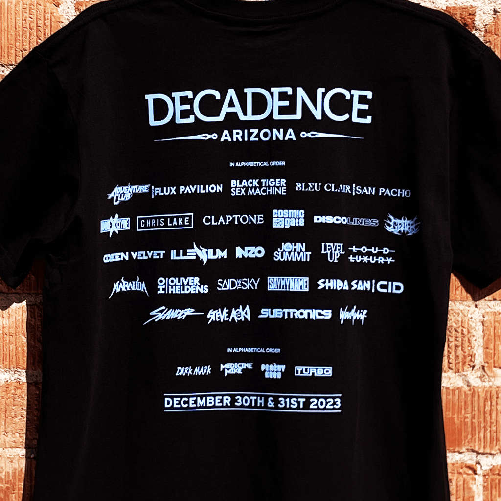 Decadence 2023 Lineup Tee