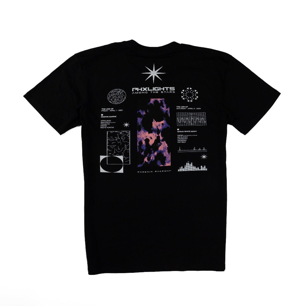 PHXLIGHTS: Among the Stars 2023 Lineup Black T-Shirt