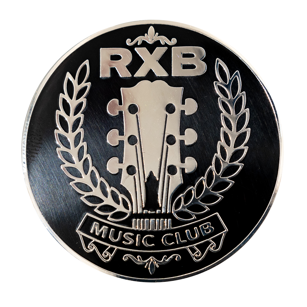 Music Club Black Circle Pin