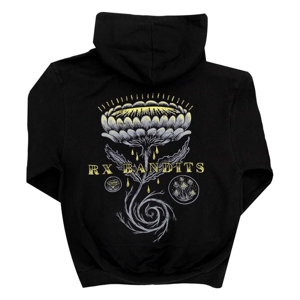 Bloom Black Zip Up Hoodie