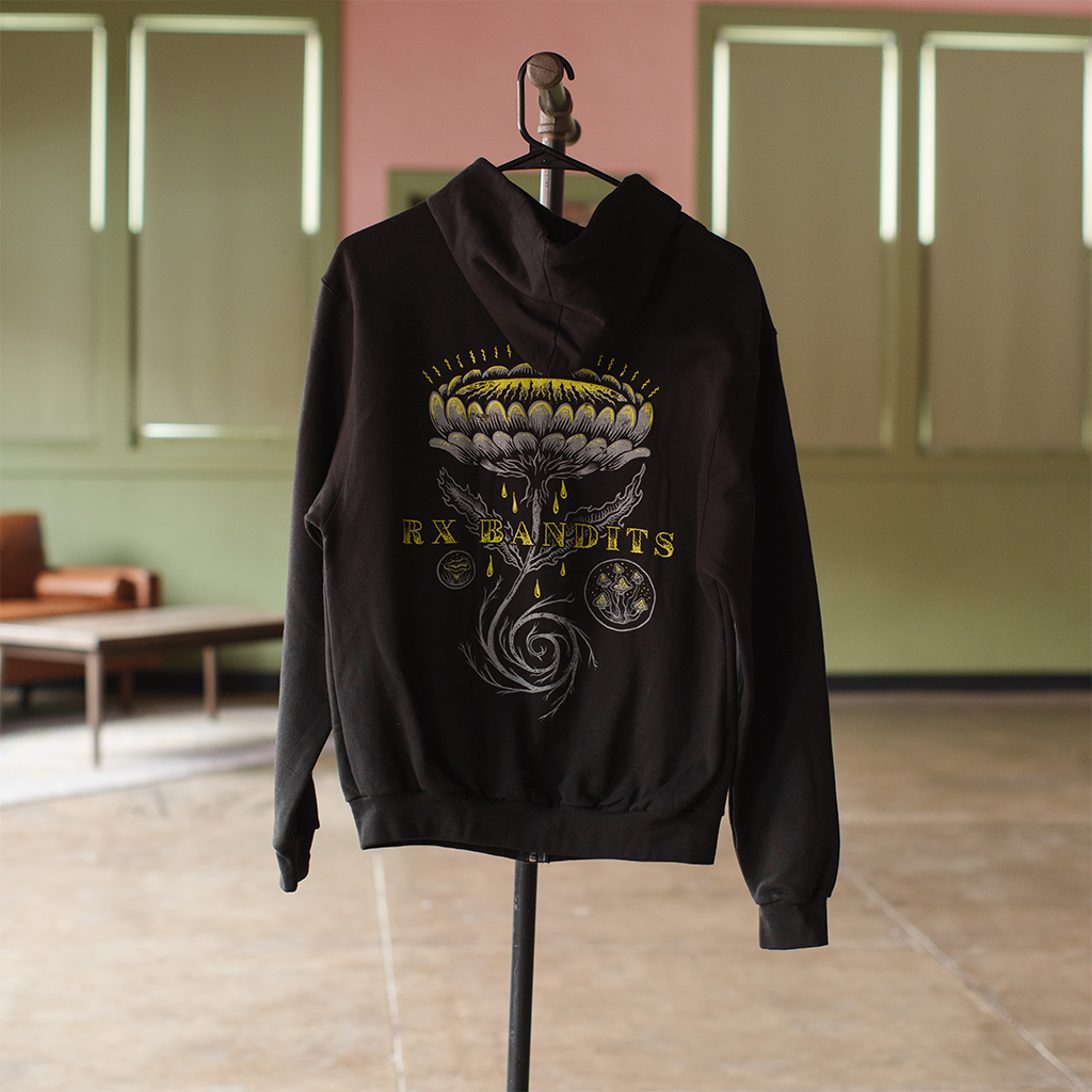 Bloom Black Zip Up Hoodie