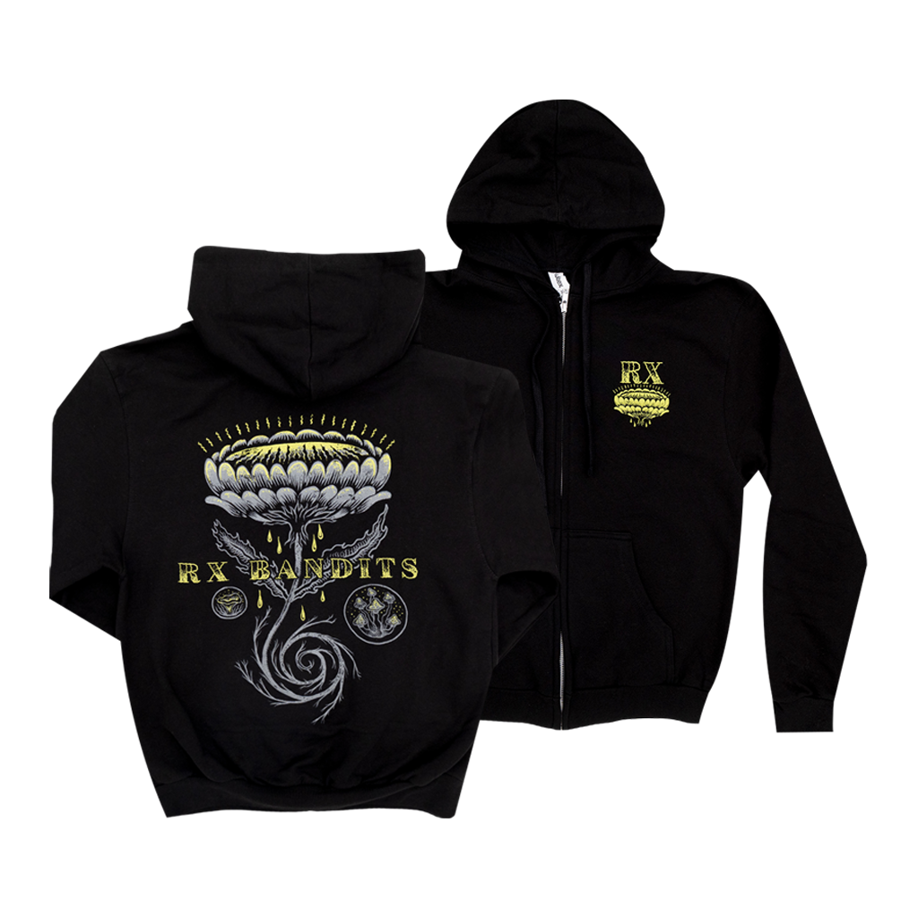 Bloom Black Zip Up Hoodie