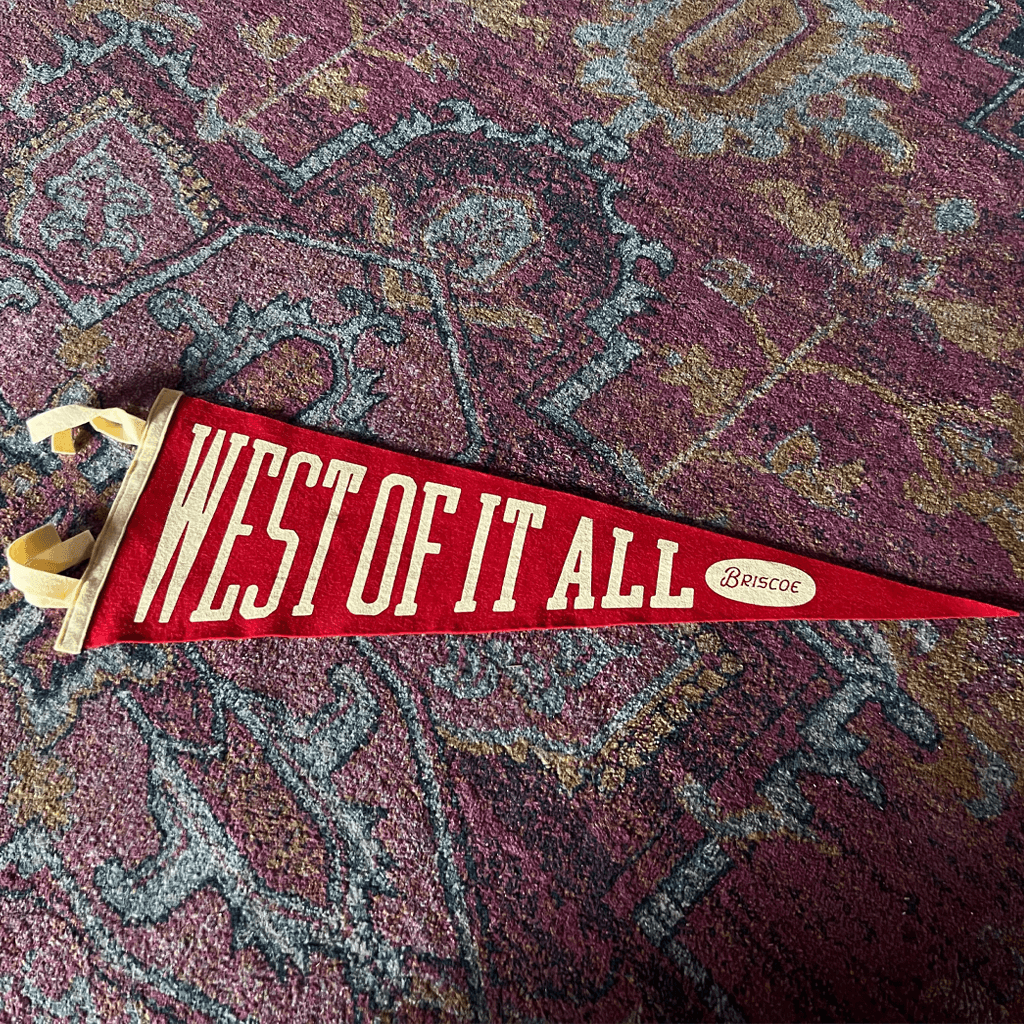 West of It All Red & White Pennant