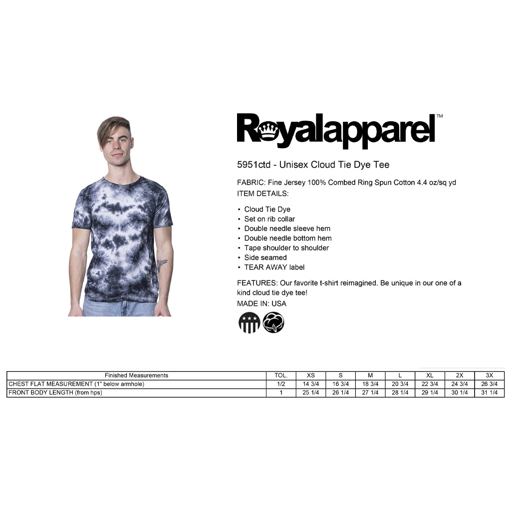 Death Globe Black and White Tie Dye T-Shirt