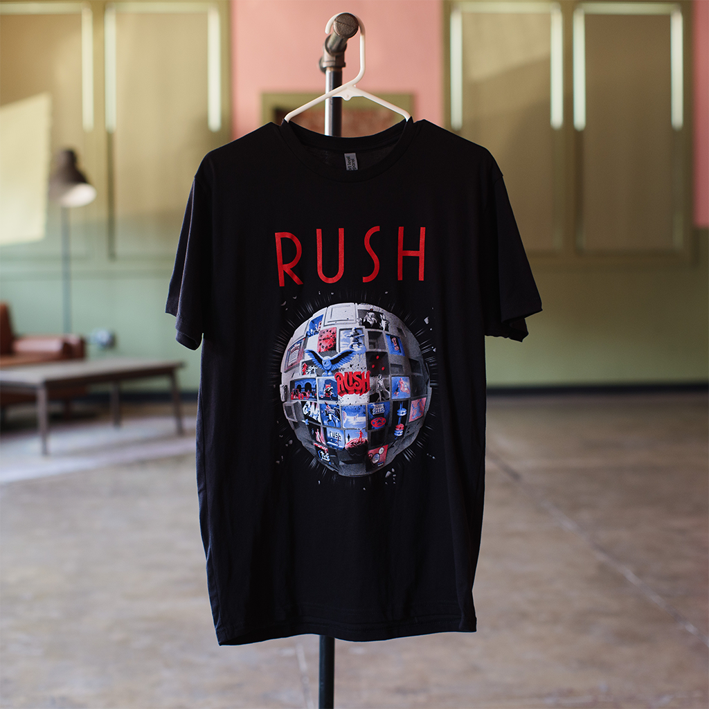 All the World's an Album — Official Rush Tour History Shirt