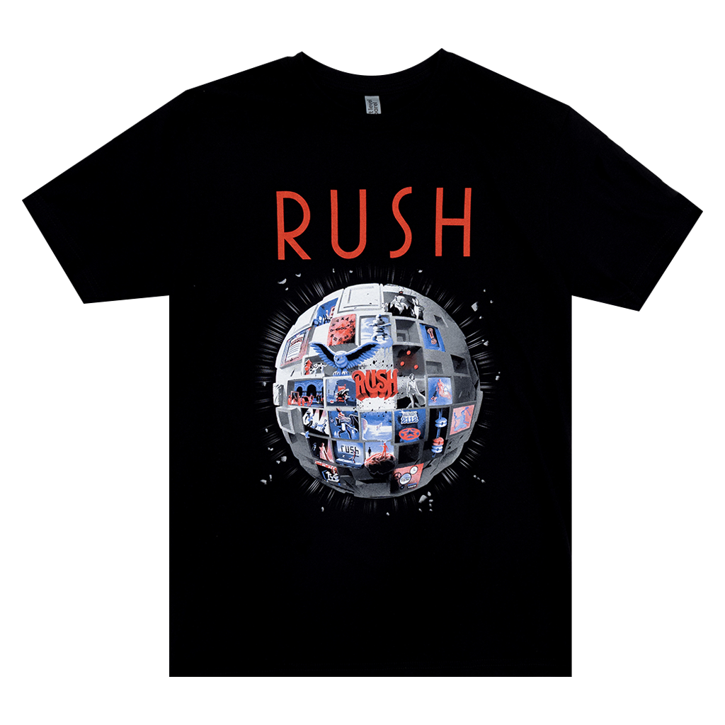 All the World's an Album — Official Rush Tour History Shirt