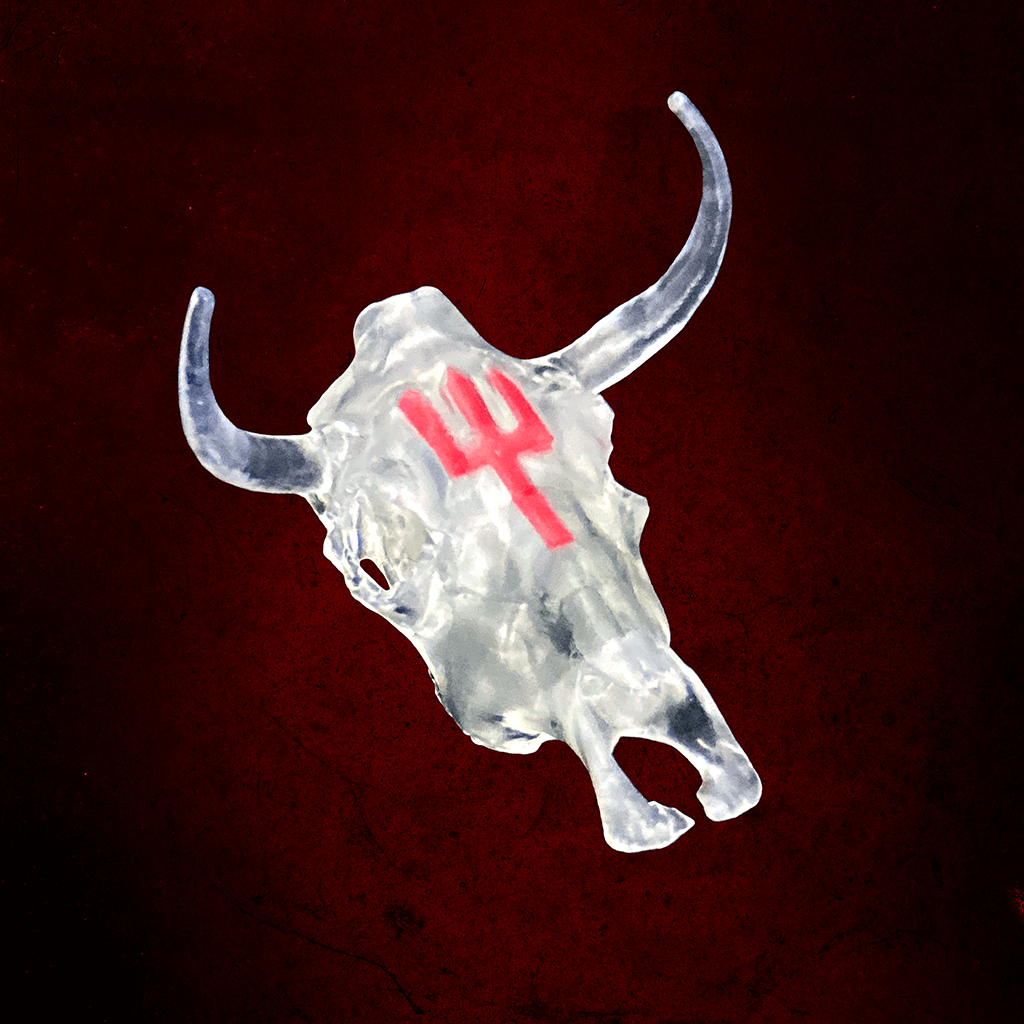 Hypnotic Devil Skull Turntable Topper
