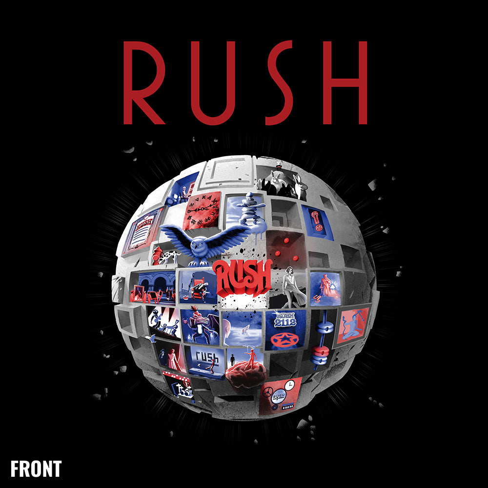 All the World's an Album — Official Rush Tour History Shirt