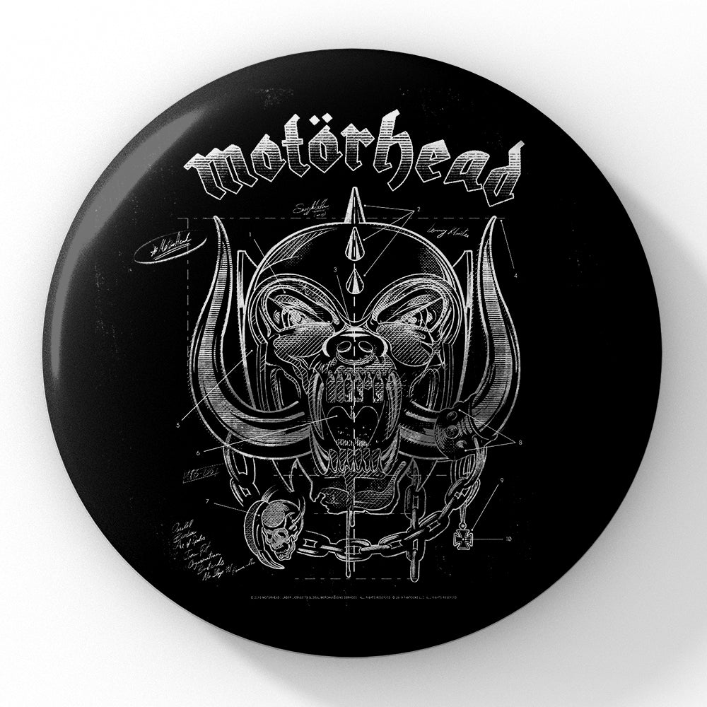 Motörhead Sketched 3-Inch Button