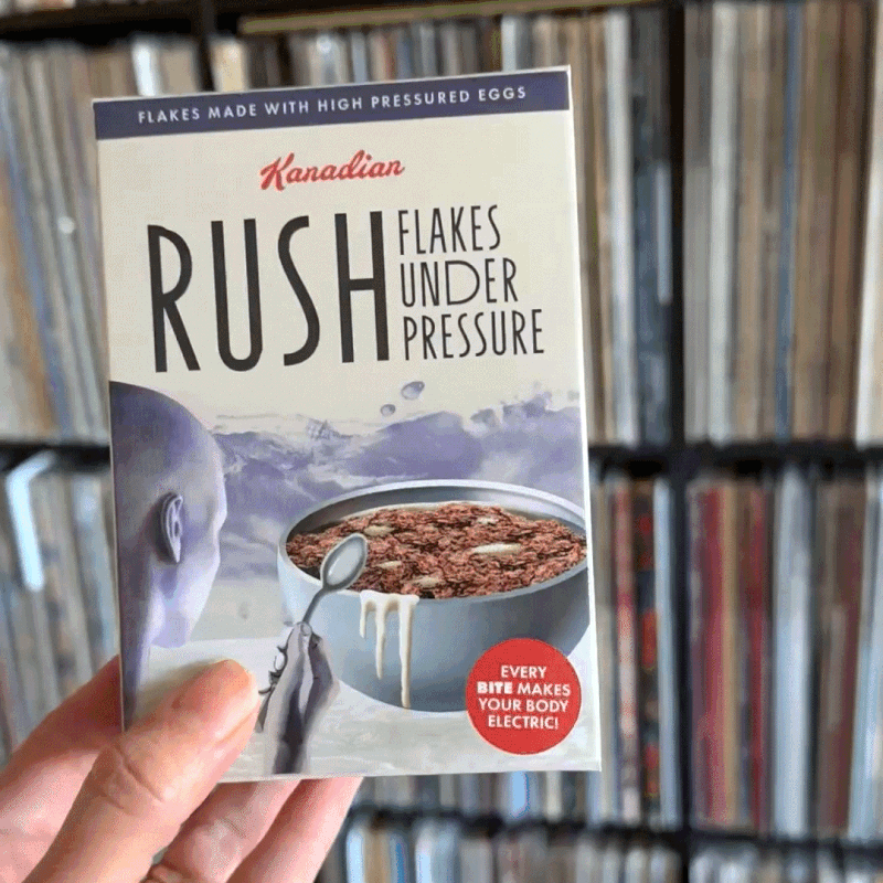 RUSH: Flakes Under Pressure Decorative Cereal Box