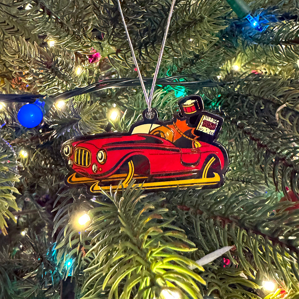 Rush Enamel Xmas Ornament - Red Barchetta (Limited Edition)