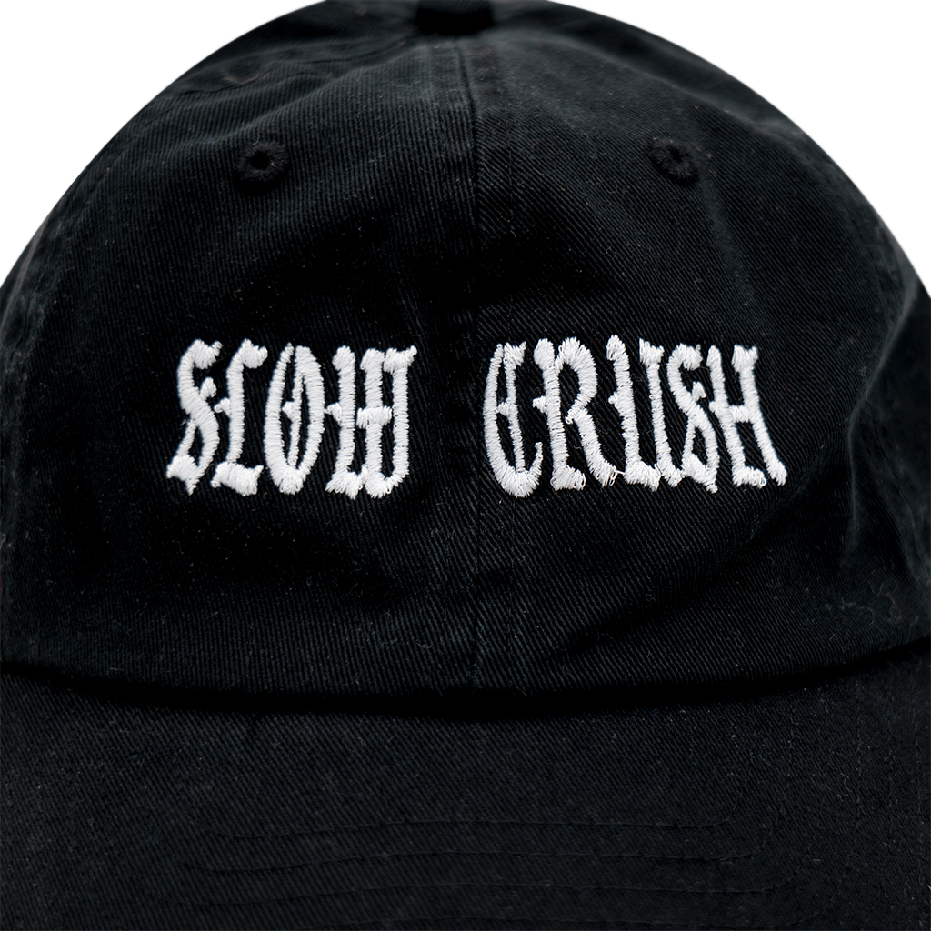 Slow Crush Black Embroidered Hat