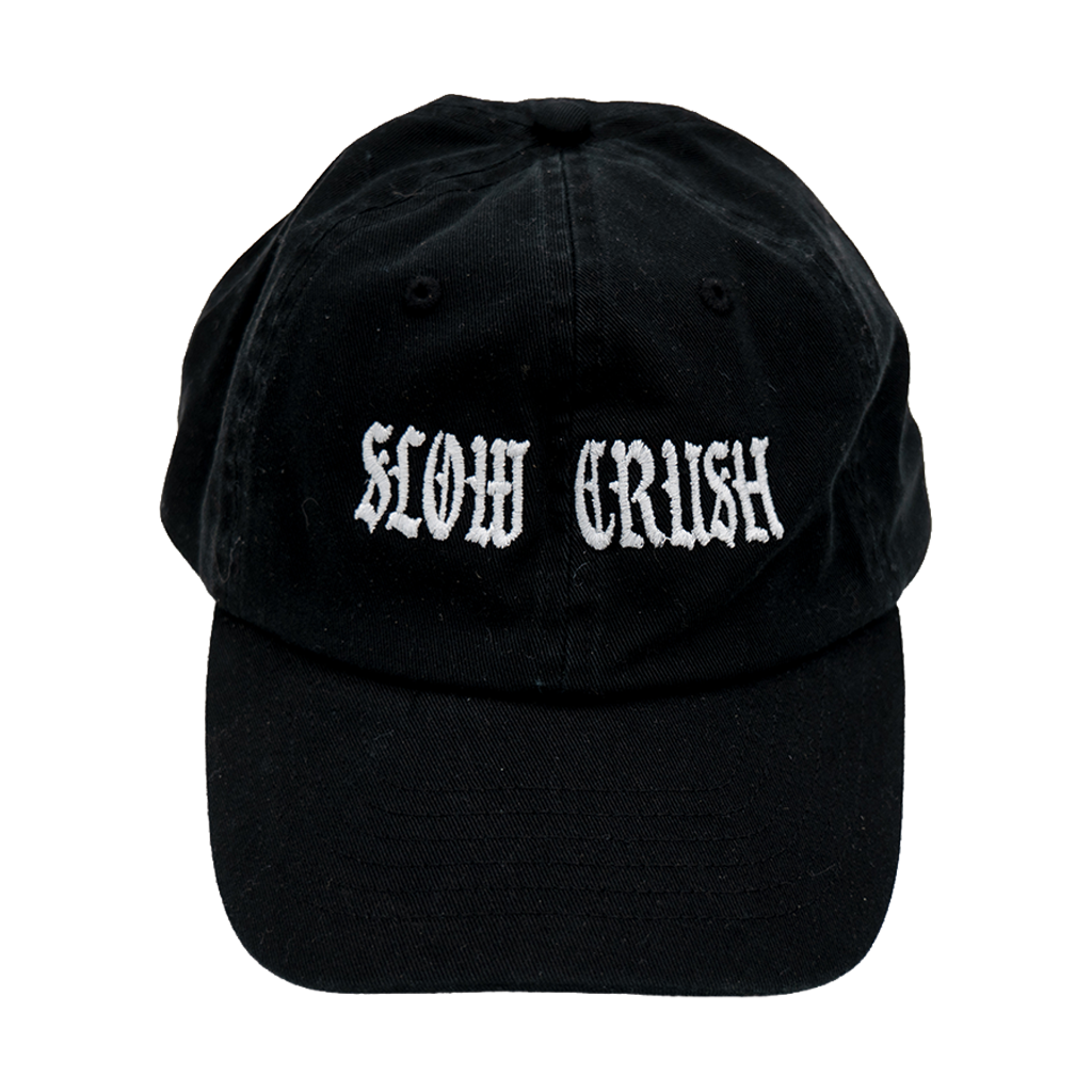 Slow Crush Black Embroidered Hat
