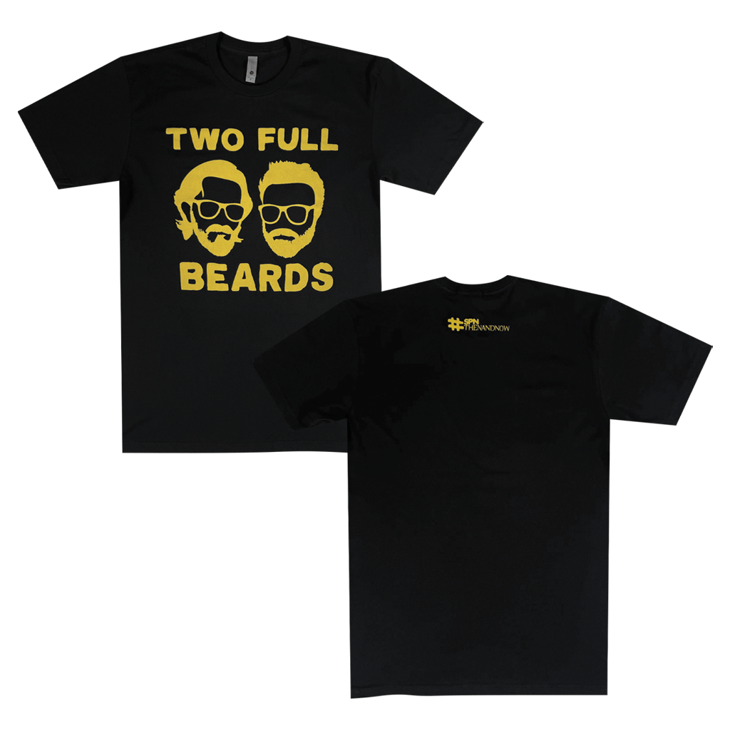 2 FULL BEARDS Black T-Shirt