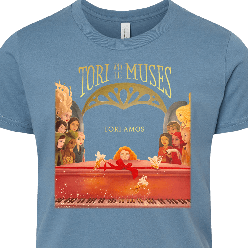 Tori and the Muses Faeries Steel Blue Youth T-Shirt