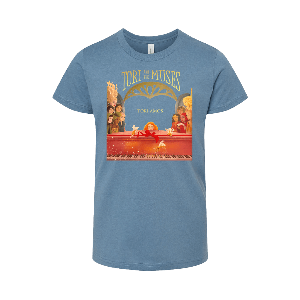 Tori and the Muses Faeries Steel Blue Youth T-Shirt