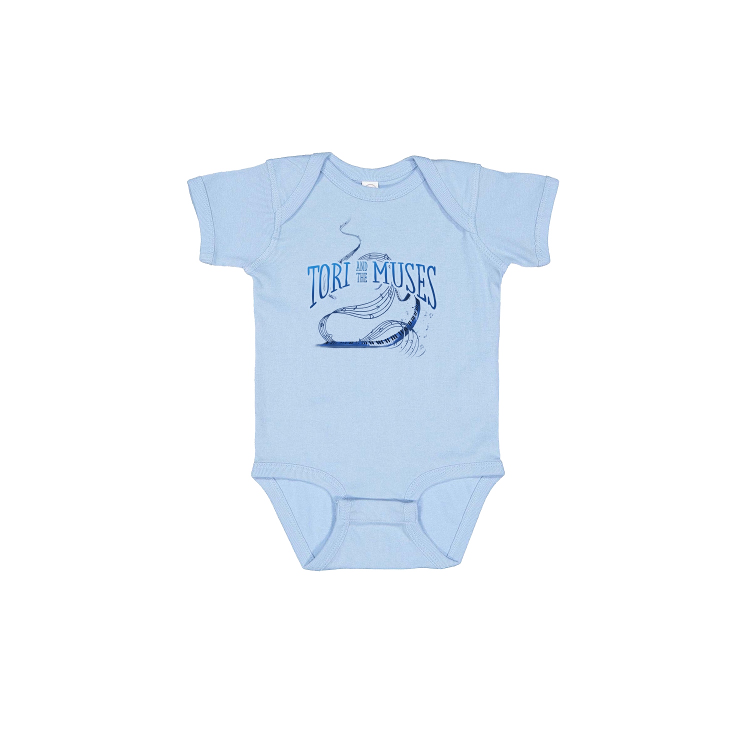 Tori and the Muses Light Blue Onesie