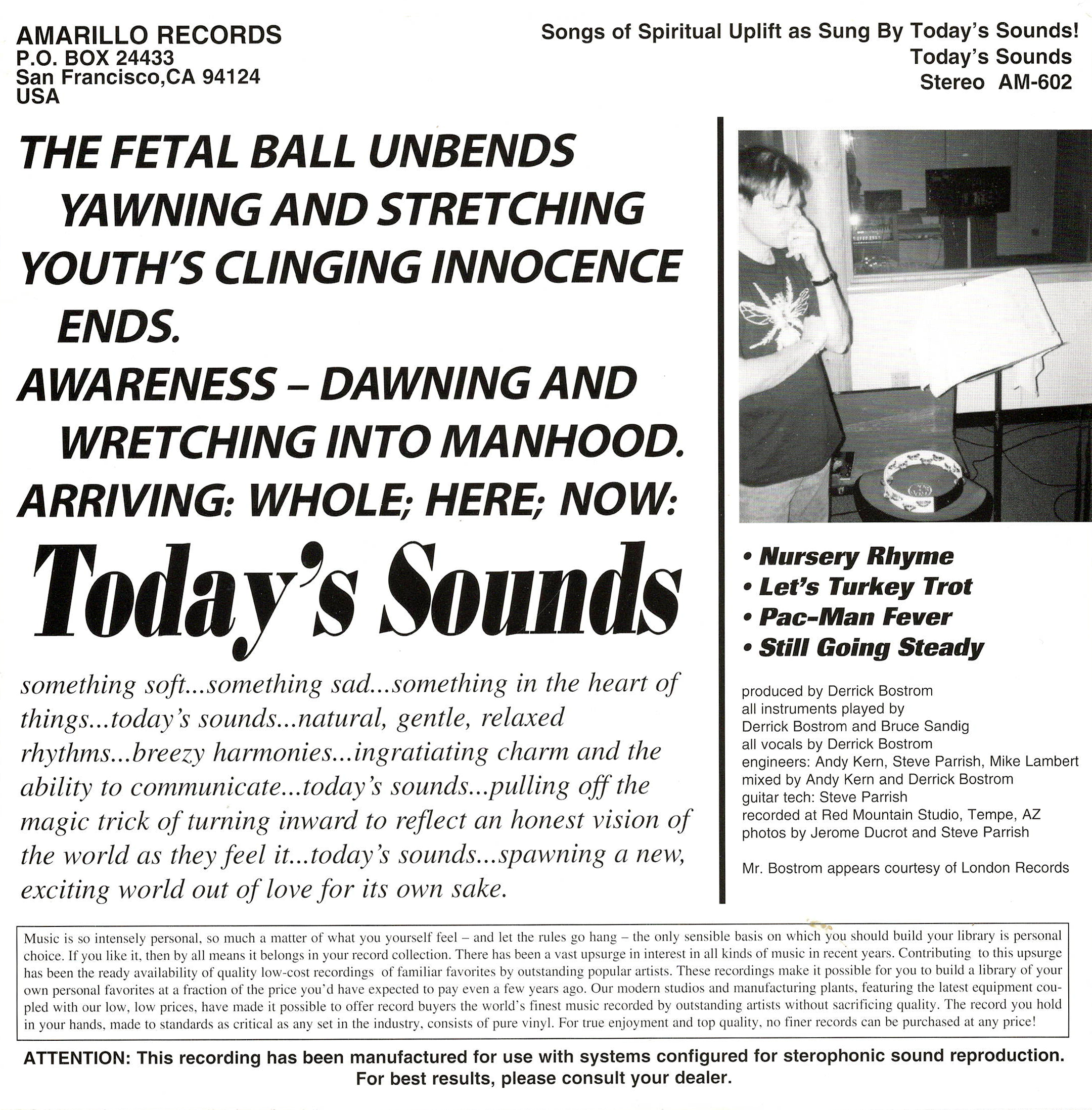 Songs Of Spiritual Uplift As Sung By Today's Sounds! - "7 Black Vinyl, Autographed