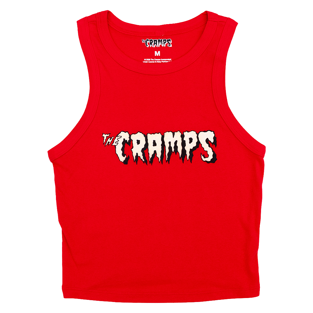 B&W Glitter Logo Women's Micro Rib Racer Red Tank