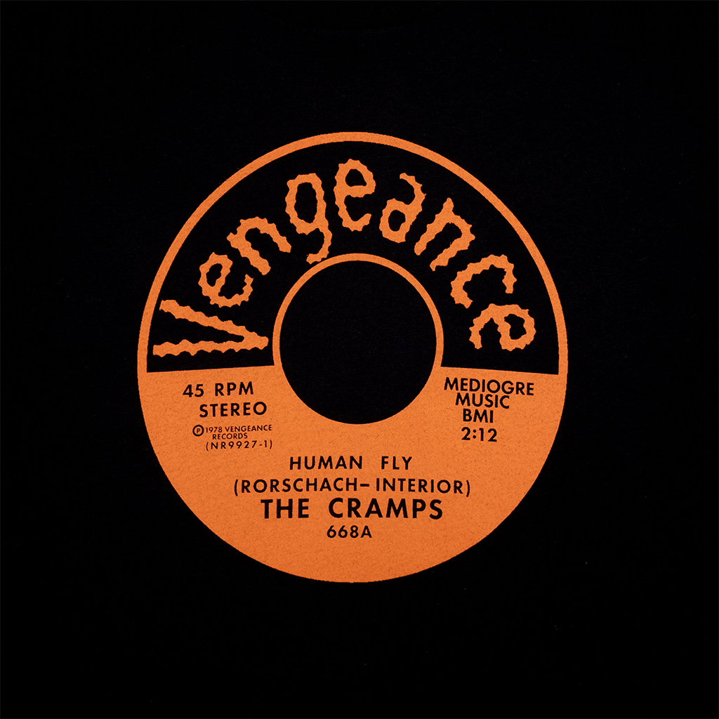 Vengeance Orange 45 RPM Human Fly Black T-Shirt