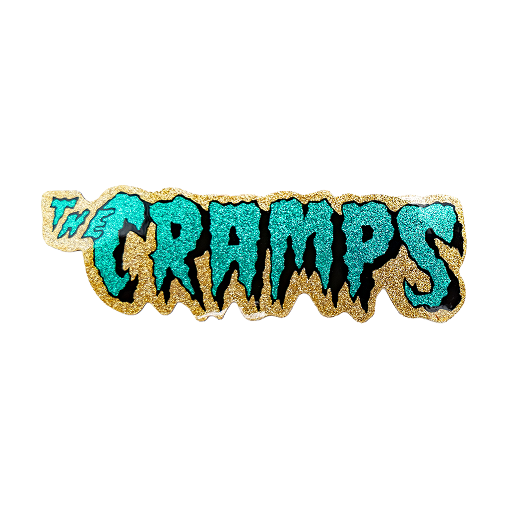 Green/Gold Glitter Logo Sticker